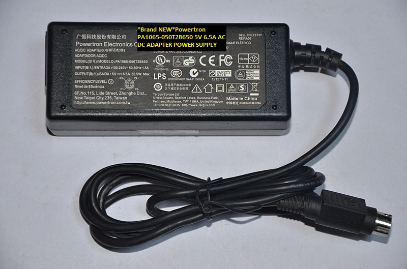 *Brand NEW* POWER SUPPLY AC100-240V Powertron 5V 6.5A PA1065-050T2B650 AC DC ADAPTER